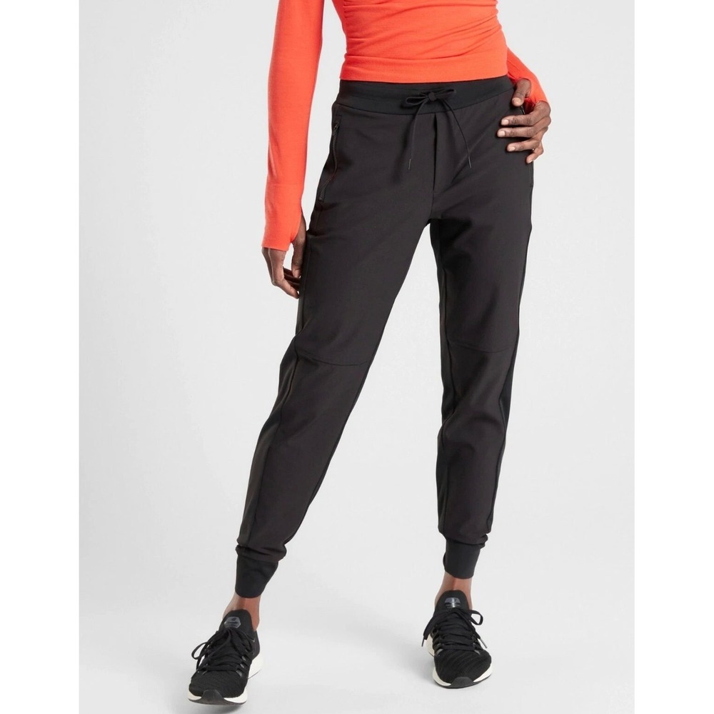 Athleta Headland Hybrid Mid Rise Jogger Black Women's Size 10 Athleisure Travel